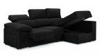 Canapé d'angle coulissant OPÉRA en tissu anti-taches