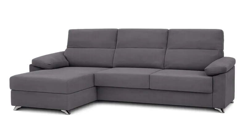 Canapé convertible MILAN avec méridienne, tissu moderne