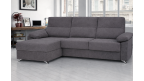 Canapé convertible MILAN avec méridienne, tissu moderne