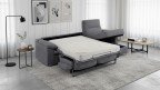Canapé convertible MILAN avec méridienne, tissu moderne