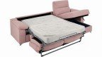 Canapé convertible MILAN avec méridienne, tissu moderne
