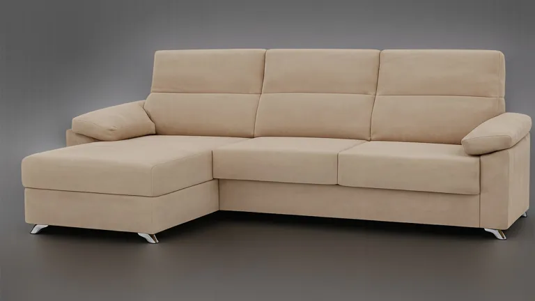 Canapé convertible MILAN avec méridienne, tissu moderne
