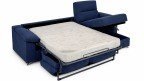 Canapé convertible MILAN avec méridienne, tissu moderne