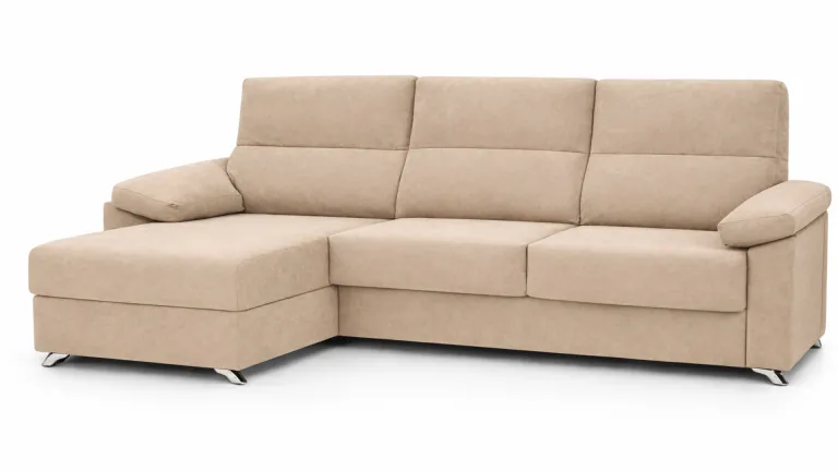 Canapé convertible MILAN avec méridienne, tissu moderne