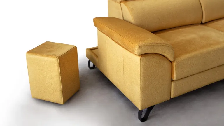 Canapé ATLANTIQUE coulissant avec pouf - SOFALIA