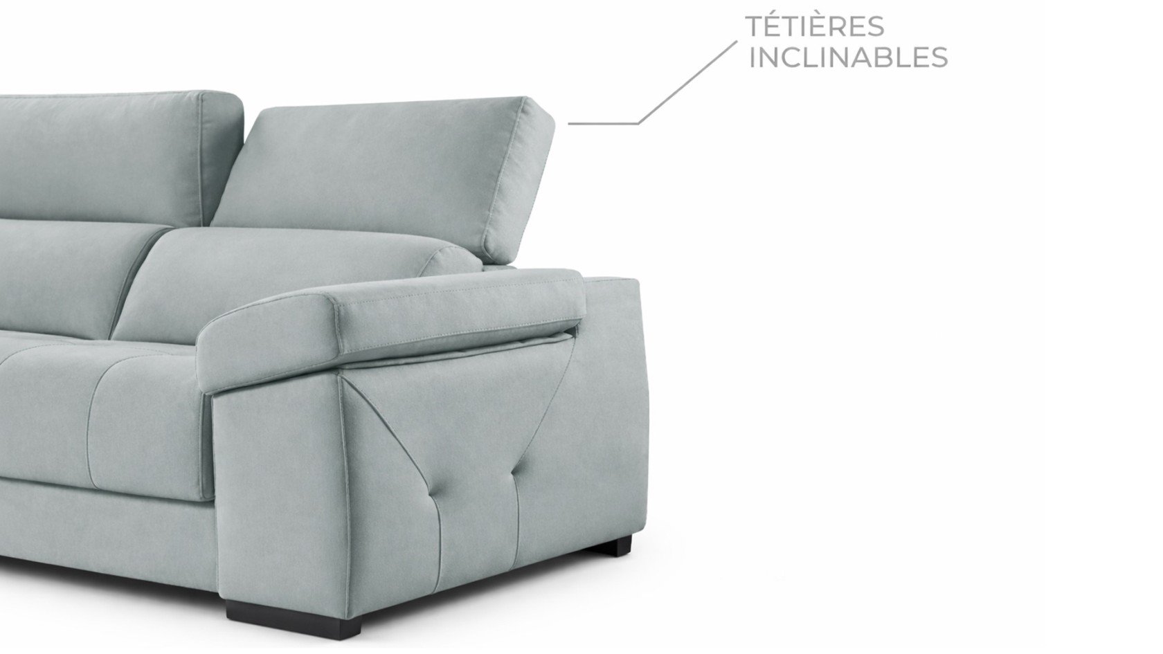 Canapé convertible AQUITAINE avec accoudoirs coffre
