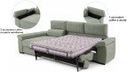 Canapé convertible méridienne VENDÉE 4 coffres | Boconfort