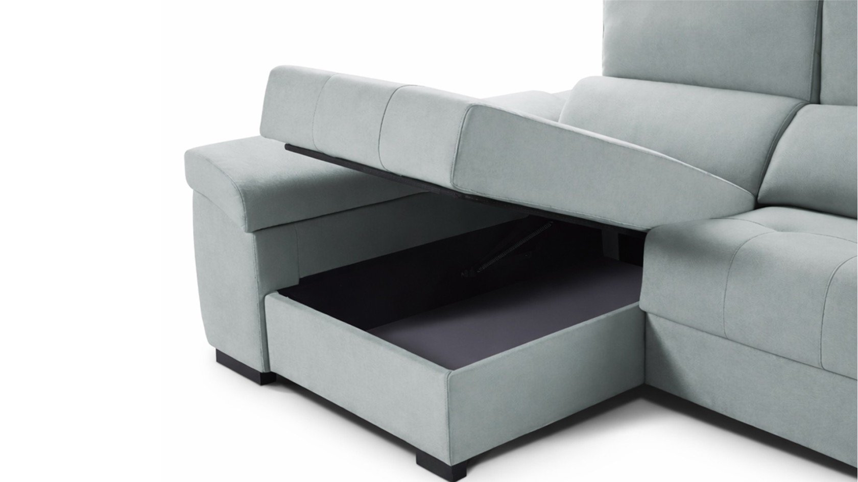 Canapé convertible méridienne VENDÉE 4 coffres | Boconfort