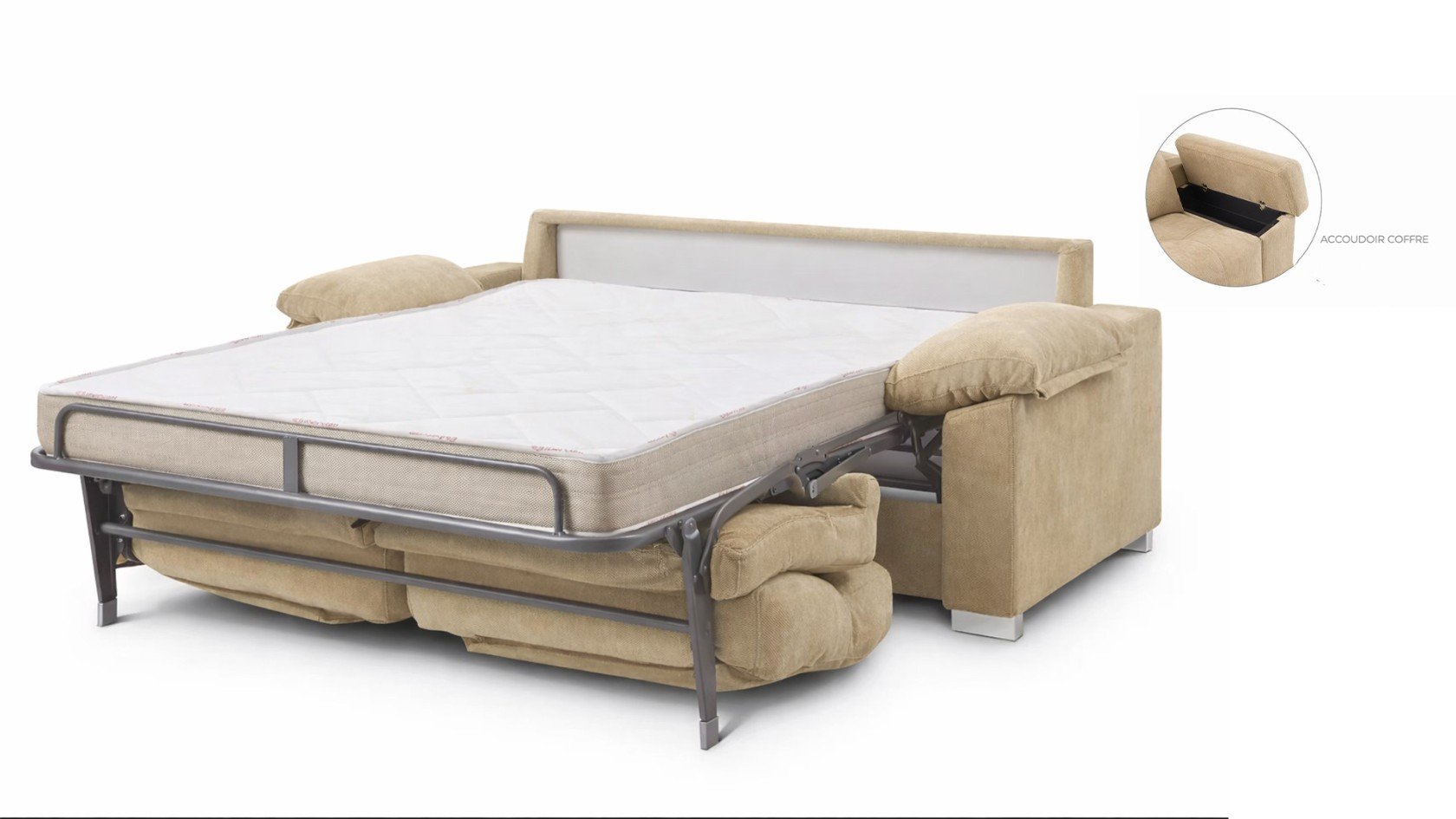 Canapé convertible avec coffre PALMYRE