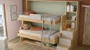 Lit escamotable superposé autoporteur avec bureau GAINMAX DUO