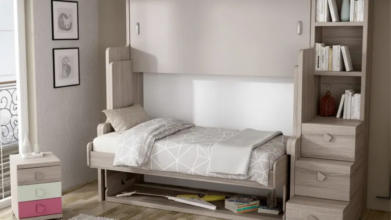 Lit superposé escamotable horizontal autoporteur | Boconfort