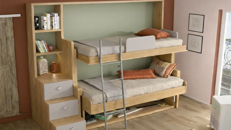 Lit superposé escamotable horizontal autoporteur | Boconfort