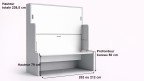 Lit superposé escamotable horizontal autoporteur | Boconfort