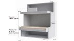 Lit superposé escamotable horizontal autoporteur | Boconfort