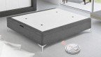 Lit coffre tissu pied métal | Boconfort