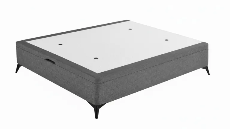 Lit coffre tissu pied métal | Boconfort