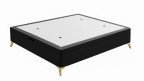 Lit coffre tissu pied métal | Boconfort