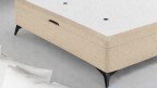Lit coffre tissu pied métal | Boconfort