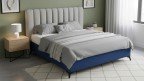 Lit coffre tissu pied métal | Boconfort