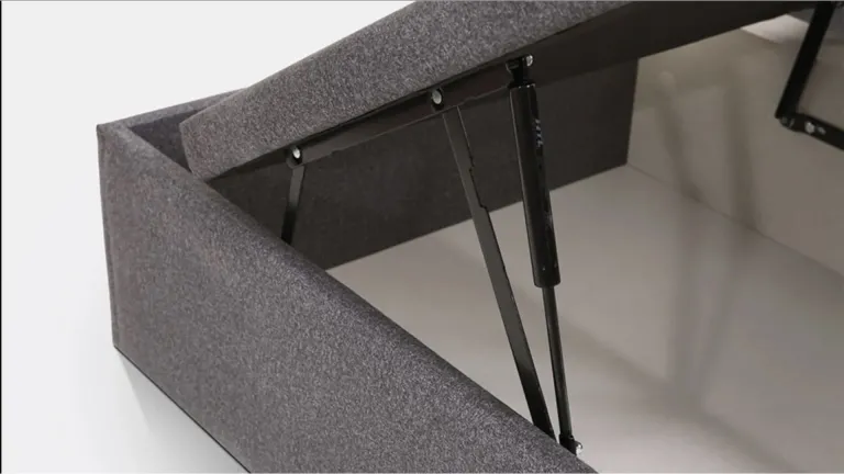 Lit coffre tissu pied métal | Boconfort