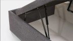 Lit coffre tissu pied métal | Boconfort
