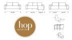 Canapé convertible ouverture rapide HOP | Confort mousse 30 kg | Design moderne