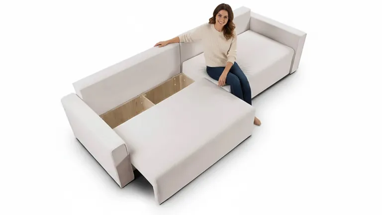 Canapé convertible double à ouverture rapide HOP | Confort mousse 30 kg | Design moderne