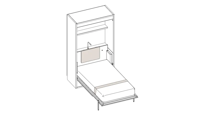 Tête de lit pour lit escamotable