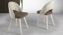 Chaise MILAN tissu et pieds métal, design contemporain