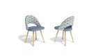 Chaise MILAN tissu et pieds métal, design contemporain