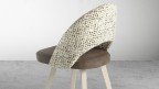 Chaise MILAN tissu et pieds métal, design contemporain