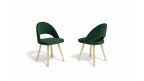 Chaise tissu et bois design MILAN