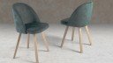 Chaise design bois tissu