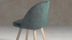 Chaise tissu et bois design TURIN
