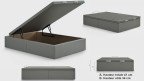 Lit coffre BIG BOX tissu grande capacité