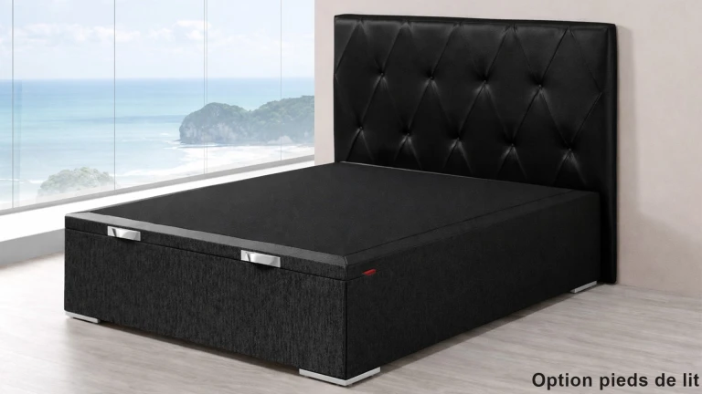 Lit coffre BIG BOX tissu grande capacité