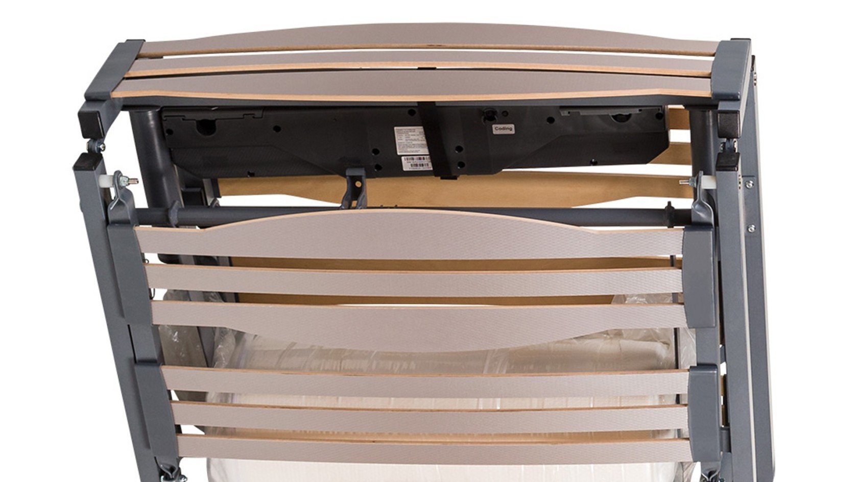 Sommier Électrique Pliable et matelas 90x190 – Gain de Place, Motorisé 5 Positions, Facile à Transporter