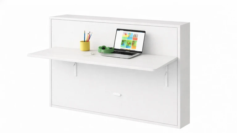 Lit escamotable Giverny avec tablette bureau rétractable