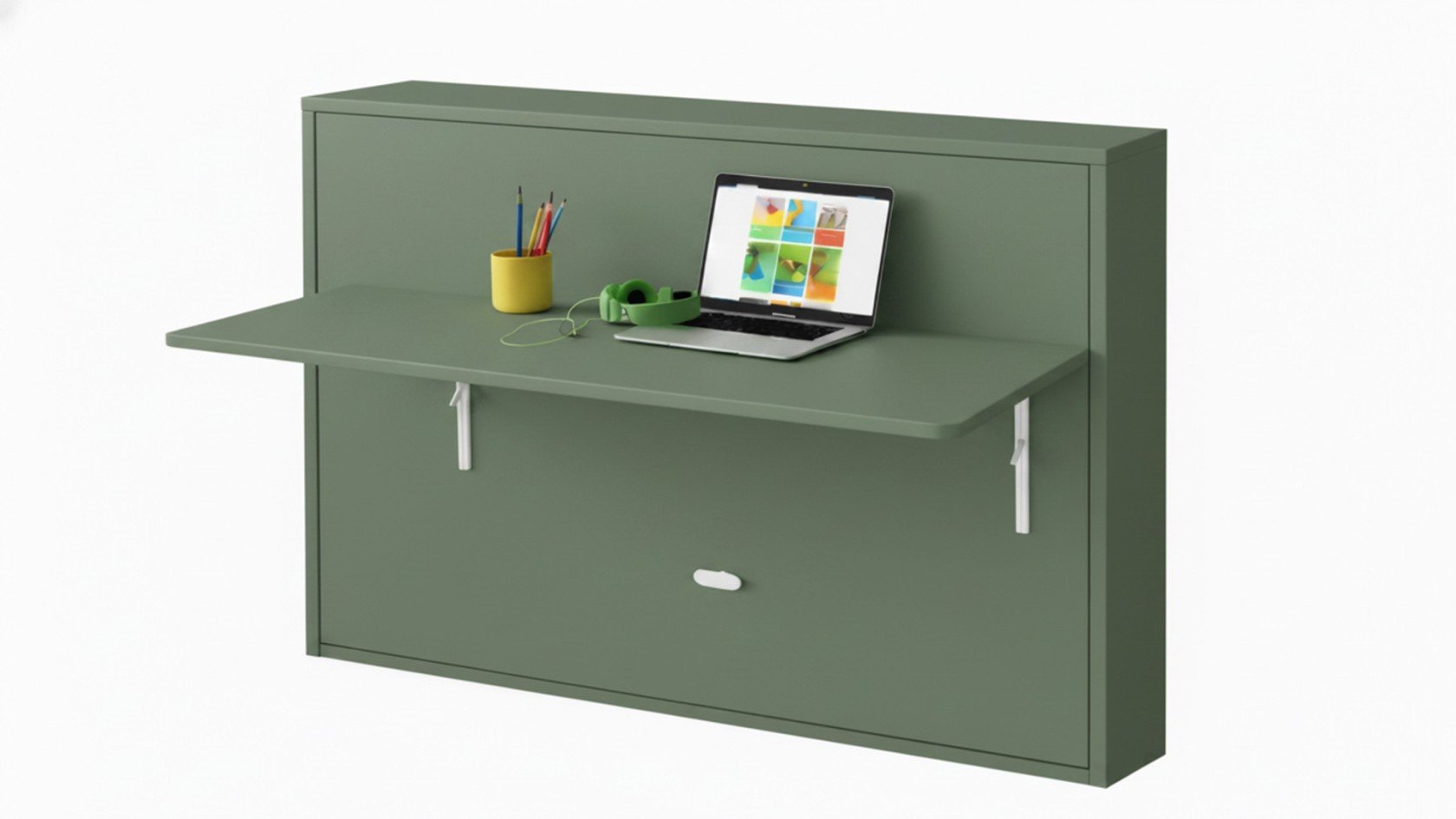 Lit escamotable Giverny avec tablette bureau rétractable