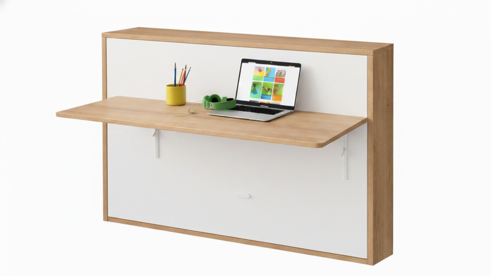 Lit escamotable Giverny avec tablette bureau rétractable