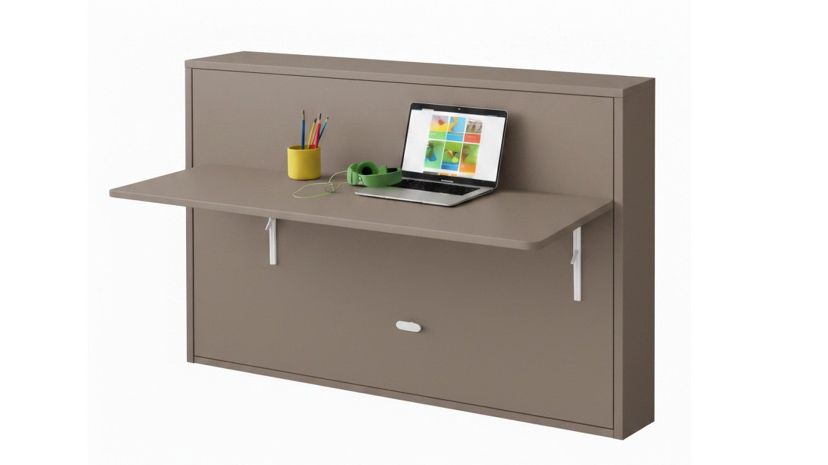 Lit escamotable Giverny avec tablette bureau rétractable