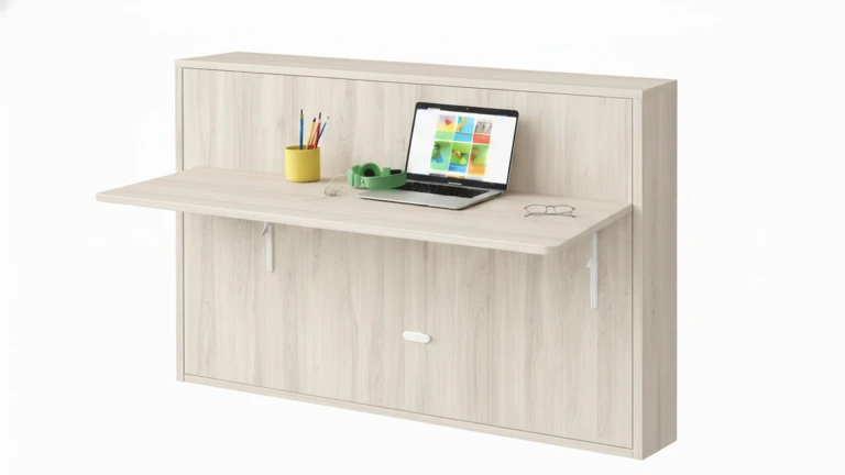 Lit escamotable Giverny avec tablette bureau rétractable