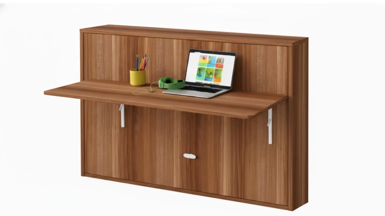Lit escamotable Giverny avec tablette bureau rétractable