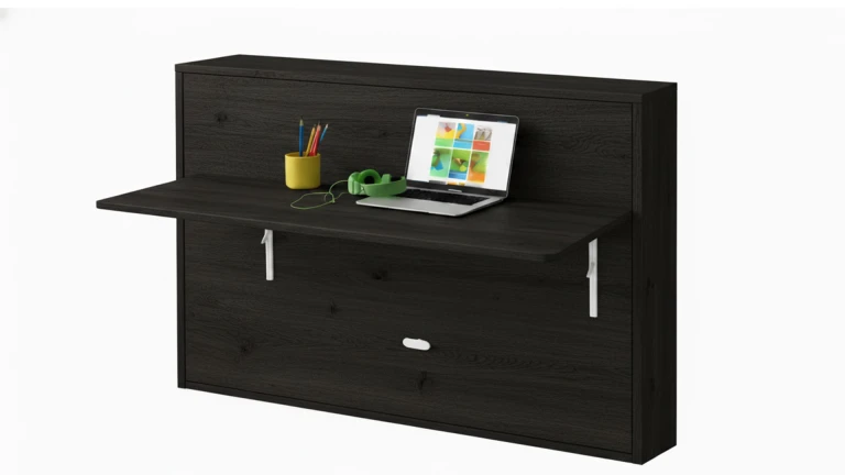 Lit escamotable Giverny avec tablette bureau rétractable