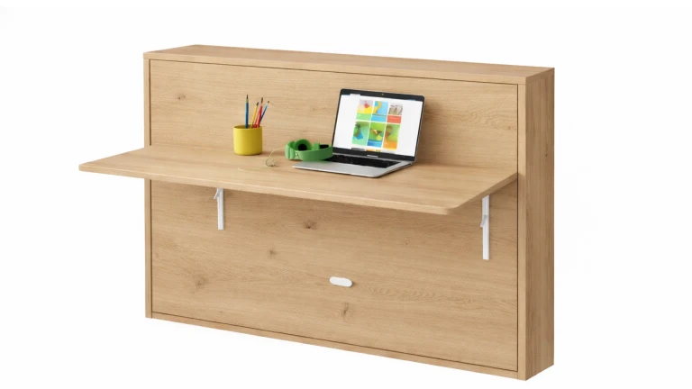 Lit escamotable Giverny avec tablette bureau rétractable