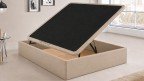 Lit coffre tissu HOURTIN - ouverture latérale, tissu premium