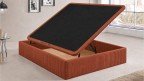 Lit coffre tissu HOURTIN - ouverture latérale, tissu premium