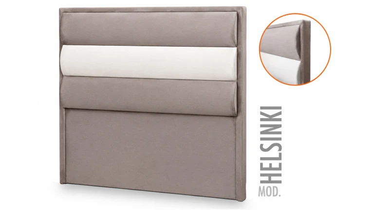 Tête de lit HELSINKI capitonnée - tissu et cuir PU