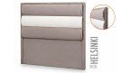 Tête de lit HELSINKI capitonnée - tissu et cuir PU