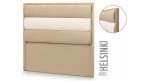 Tête de lit HELSINKI capitonnée - tissu et cuir PU